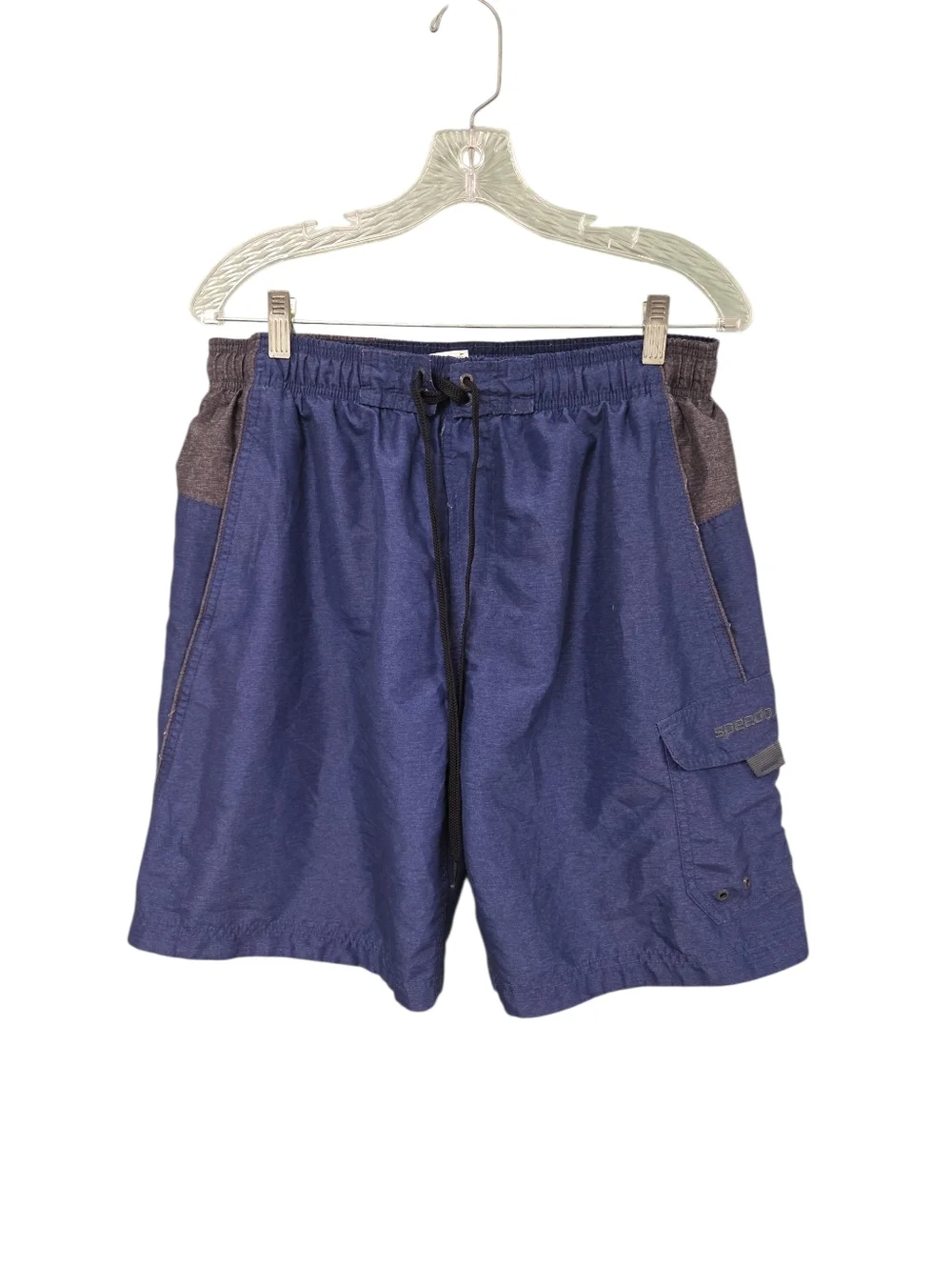 Speedo Blue Mens Swimming Trunks Size Large Drawstring Vacation‎ Beach Coastal